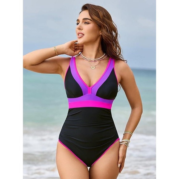 Popvil Other - NWT Popvil Women‎ One Piece Swimsuit Tummy Control Neon Color Bathing Suit